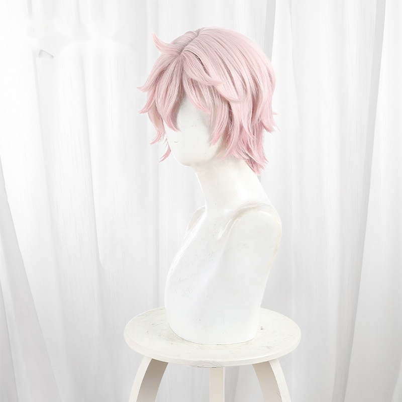 Taliyah Gradient Pink Scalp-top Short Cosplay Wig for Genshin Impact - 559Z
