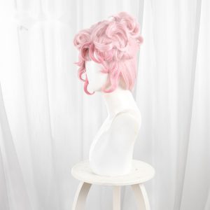 Meteorologist Gradient Pink Short Curly Cosplay Wig for Identity V - 562SB