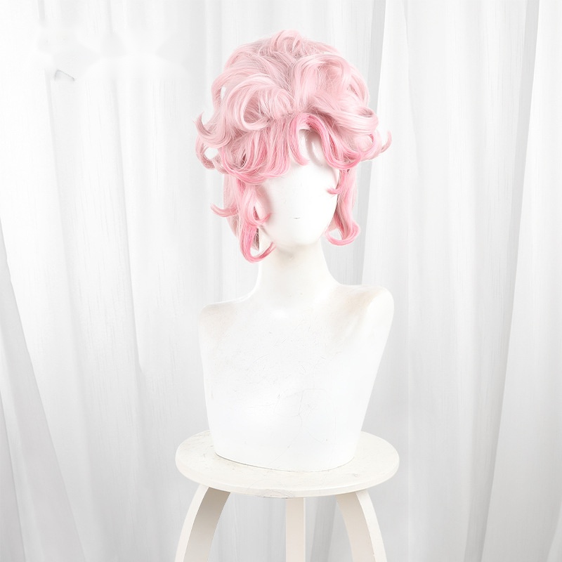 Meteorologist Gradient Pink Short Curly Cosplay Wig for Identity V - 562SB - Image 2