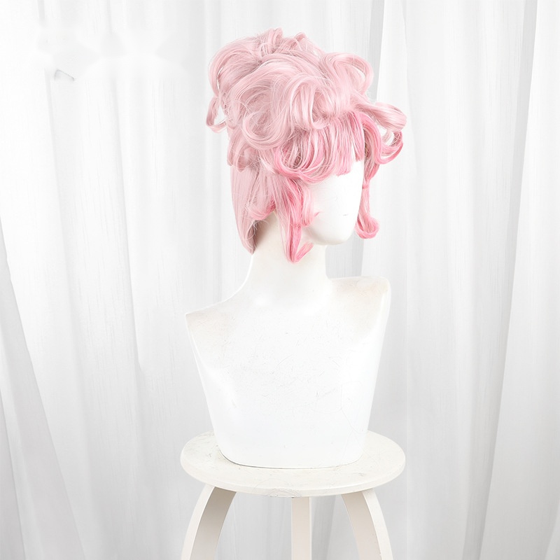 Meteorologist Gradient Pink Short Curly Cosplay Wig for Identity V - 562SB - Image 3