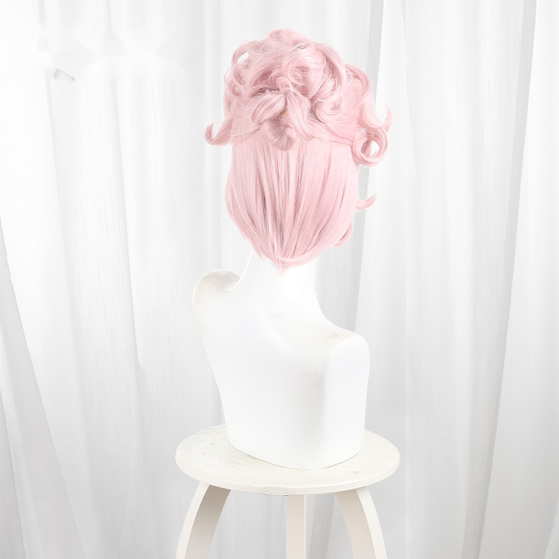 Meteorologist Gradient Pink Short Curly Cosplay Wig for Identity V - 562SB - Image 4