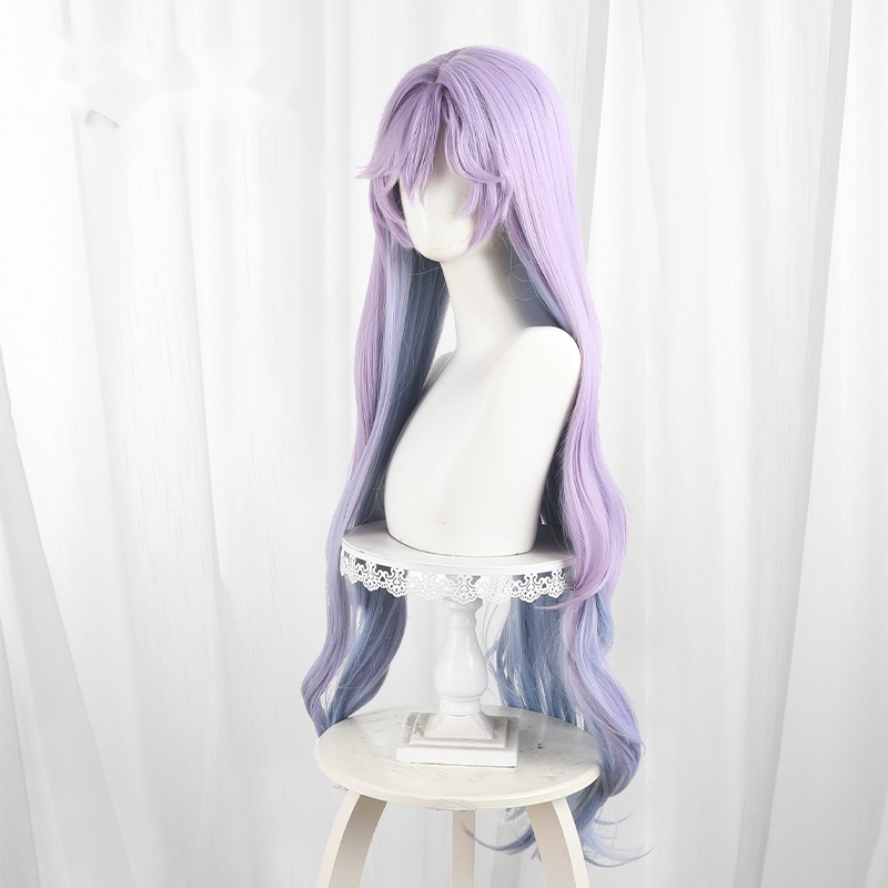 Cantarella Blue-purple Gradient Scalp-top Long Wavy Cosplay Wig for Wuthering Waves - 572I