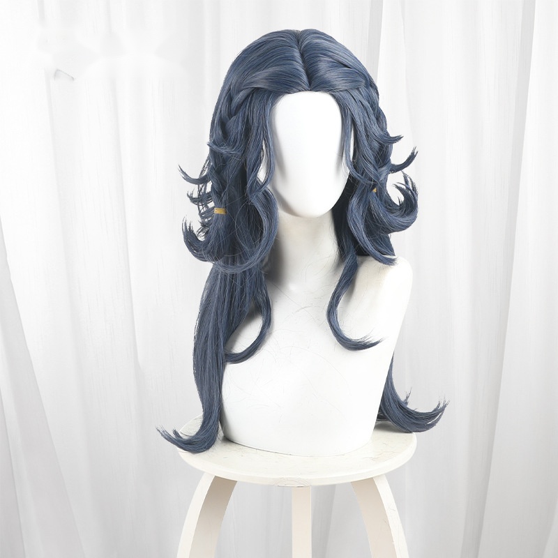 Psychologist Ink Blue Long Wavy Braided Cosplay Wig for Identity V - 476OH - Image 2