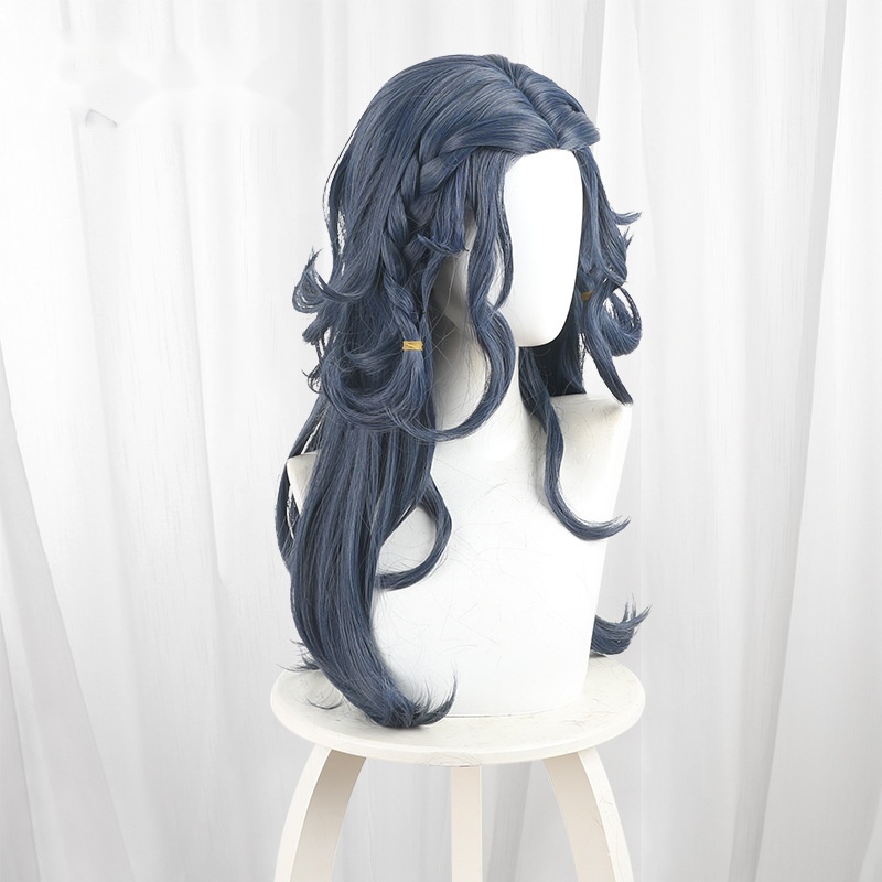 Psychologist Ink Blue Long Wavy Braided Cosplay Wig for Identity V - 476OH - Image 3