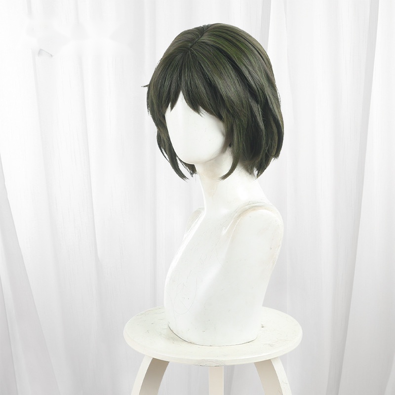 Ghost Green Scalp-top Bob Short Cosplay Wig for Princess Mononoke - 405W