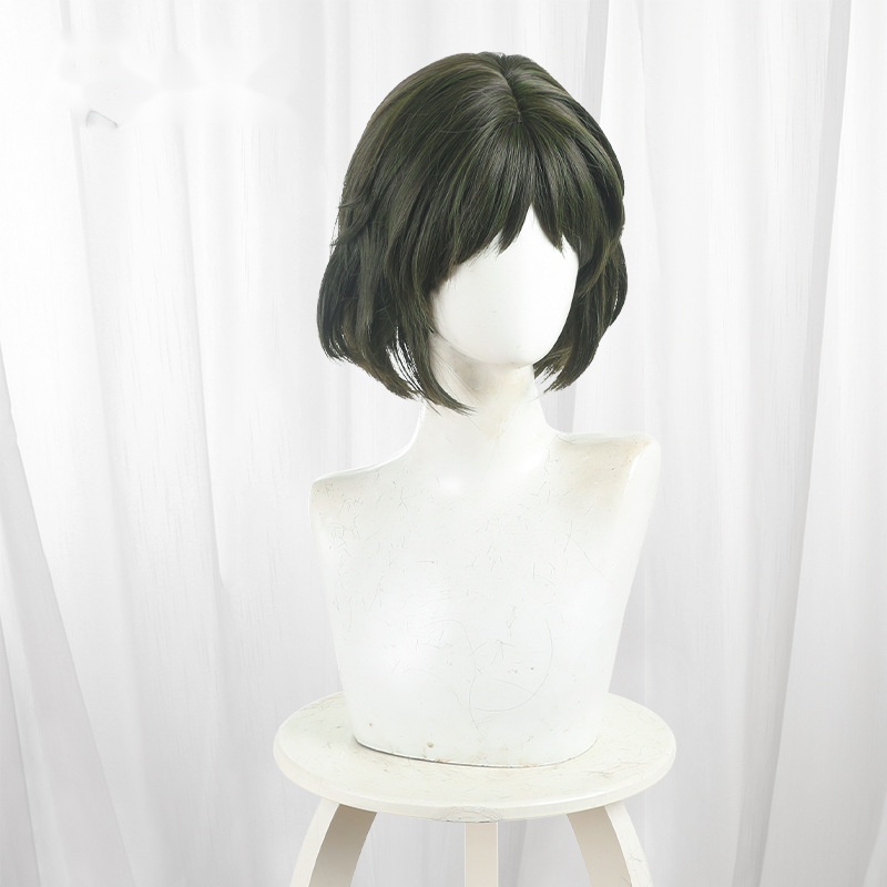 Ghost Green Scalp-top Bob Short Cosplay Wig for Princess Mononoke - 405W - Image 2