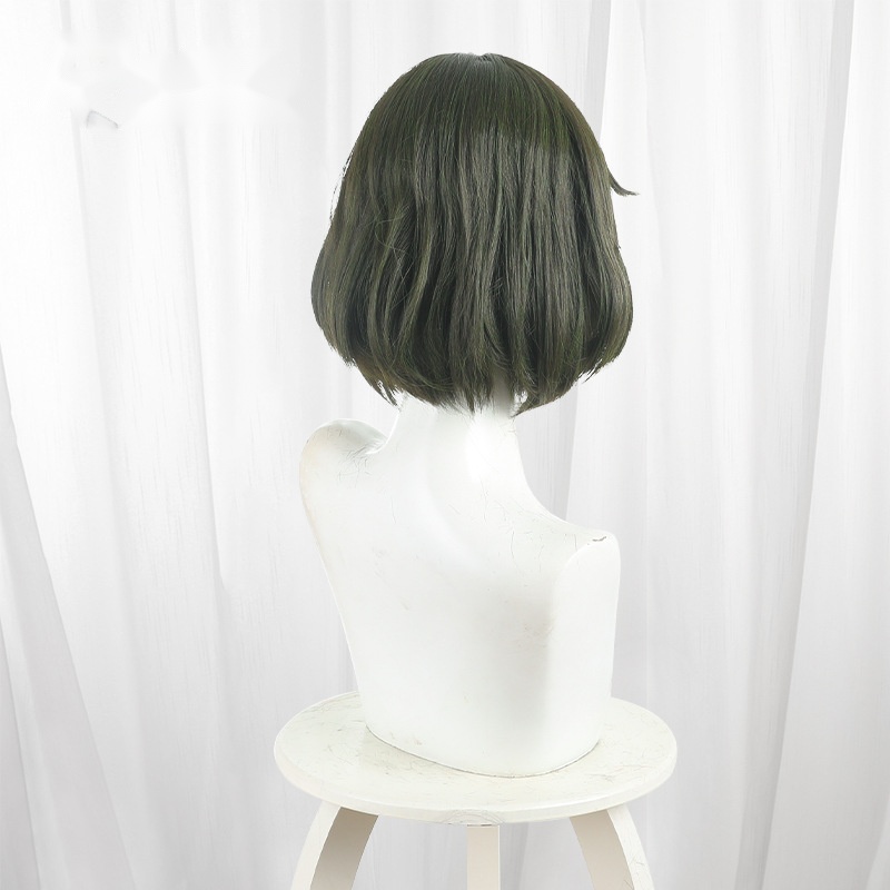 Ghost Green Scalp-top Bob Short Cosplay Wig for Princess Mononoke - 405W - Image 4