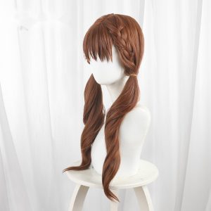 Shiu Inukai Brown Twin Ponytail Long Wavy Cosplay Wig for Dekin no Mogura: The Earthbound Mole - 596C