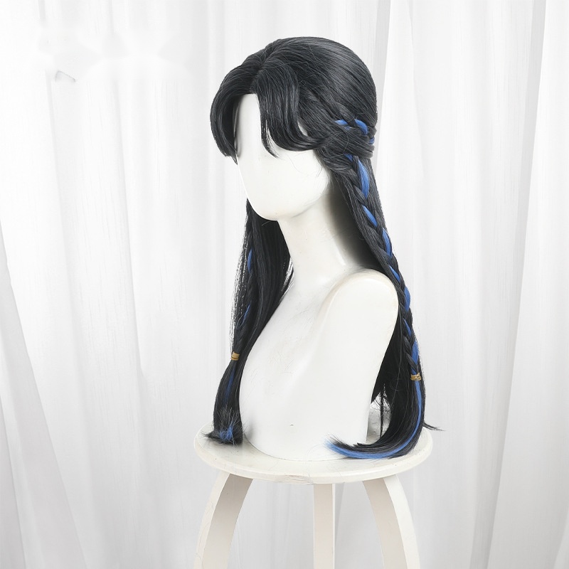 Antiquarian Highlighted Blue Half-up Long Cosplay Wig for Identity V - 562QA
