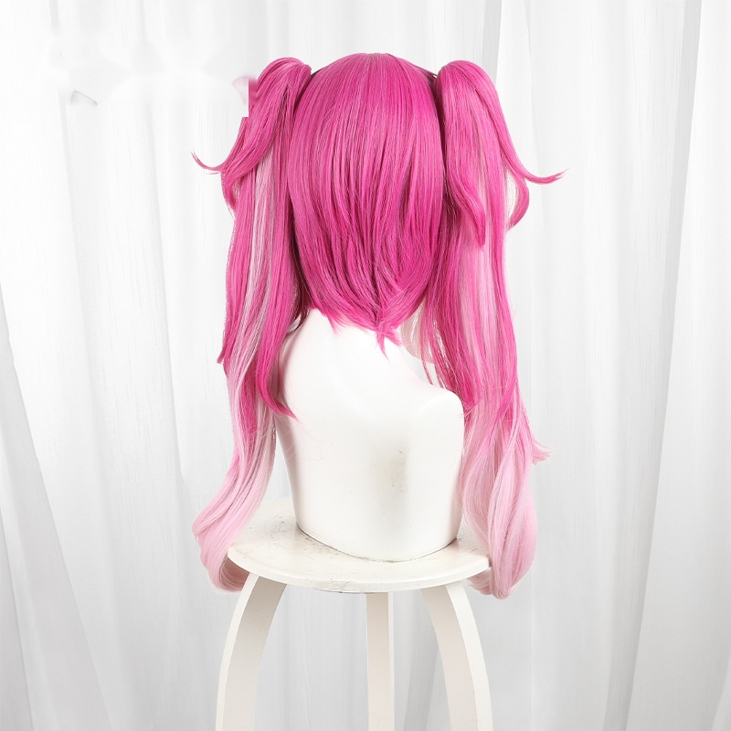 Lupa Gradient Pink Clip-in Twin Ponytail Cosplay Wig for Wuthering Waves - 572K - Image 4