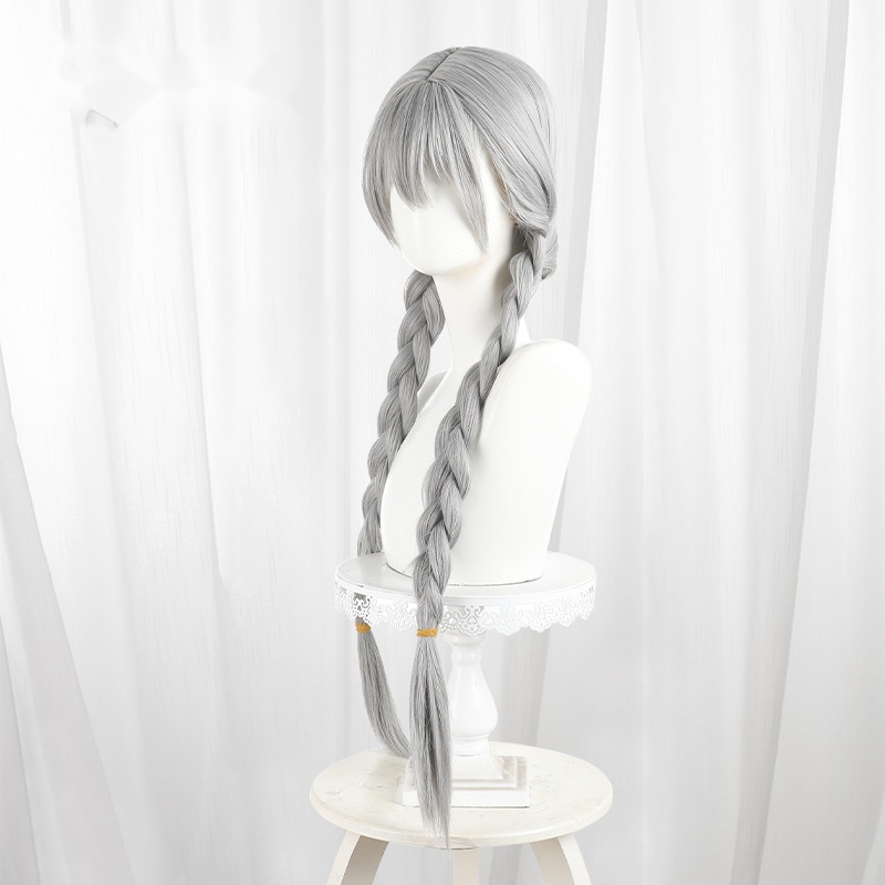 Judy Hopps Silver Gray Twin Braids Cosplay Wig for Zootopia 2 - 410A