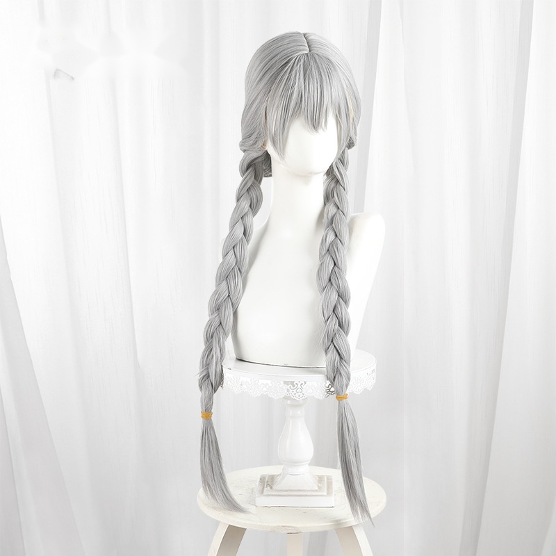 Judy Hopps Silver Gray Twin Braids Cosplay Wig for Zootopia 2 - 410A - Image 2