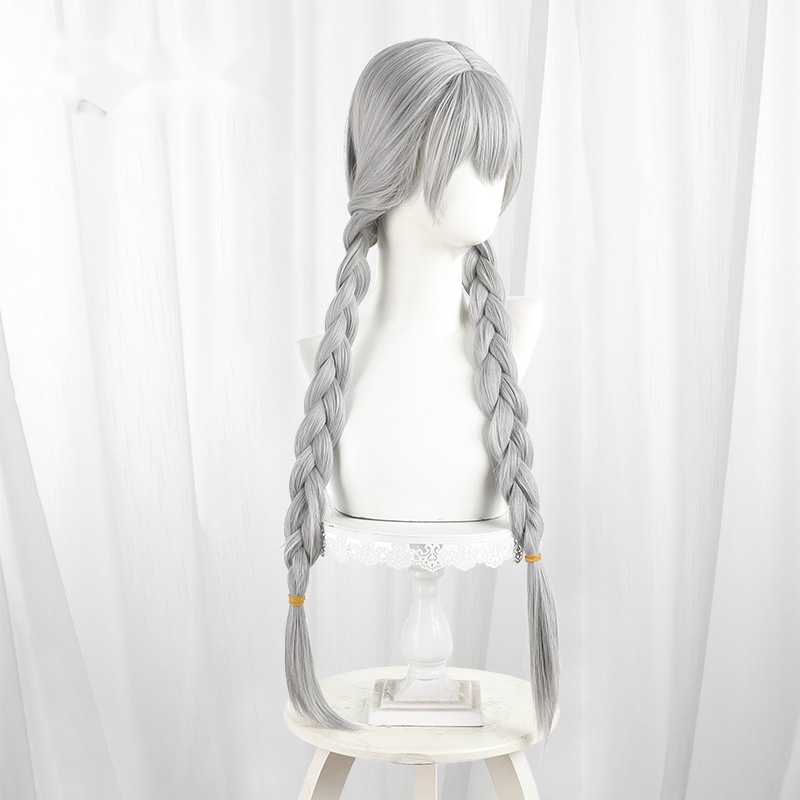 Judy Hopps Silver Gray Twin Braids Cosplay Wig for Zootopia 2 - 410A - Image 3