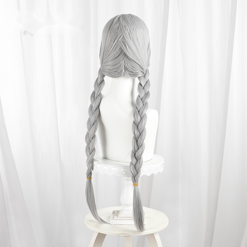 Judy Hopps Silver Gray Twin Braids Cosplay Wig for Zootopia 2 - 410A - Image 4