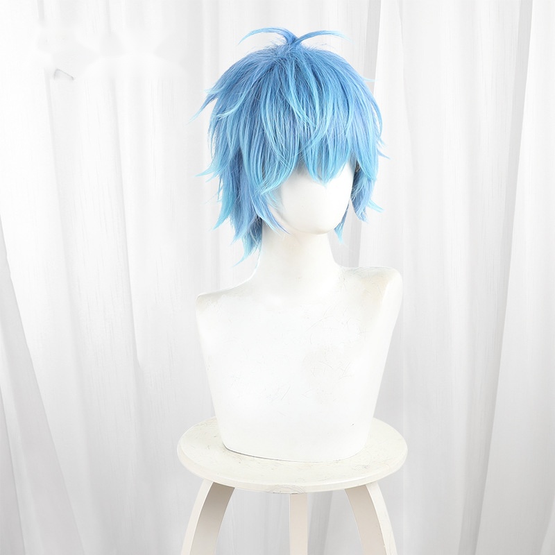 Gary the Snake Gradient Blue Short Flipped Cosplay Wig for Zootopia 2 - 410D - Image 2