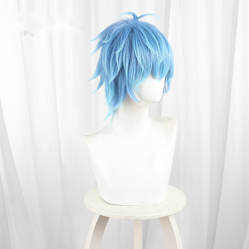 Gary the Snake Gradient Blue Short Flipped Cosplay Wig for Zootopia 2 - 410D - Image 3