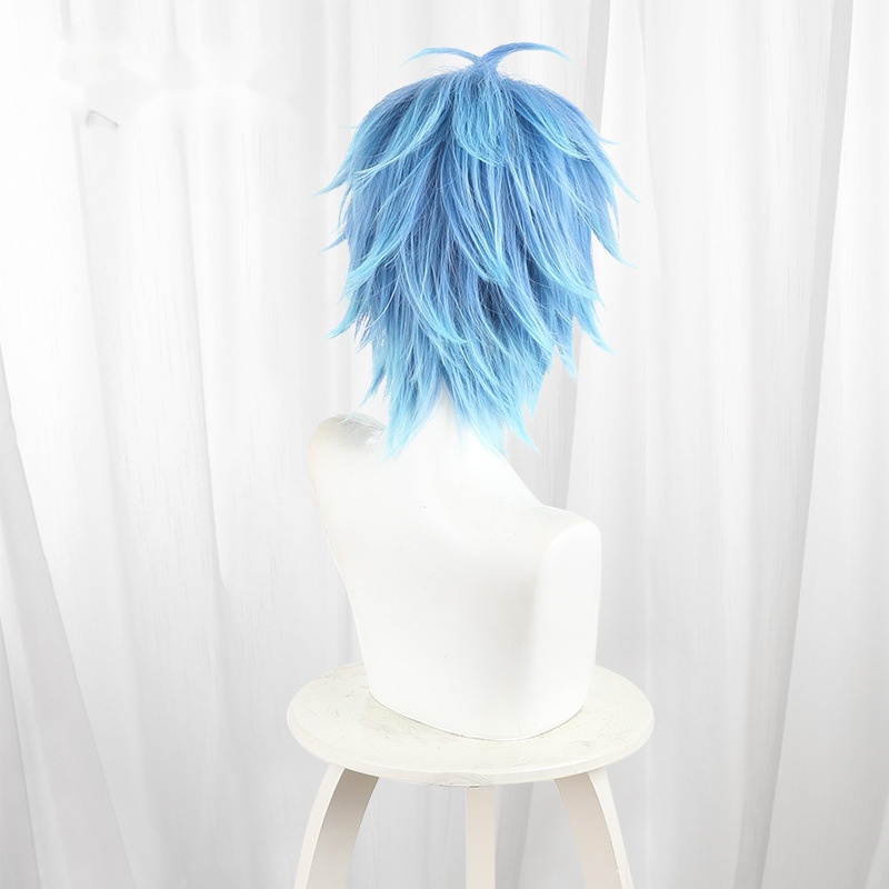 Gary the Snake Gradient Blue Short Flipped Cosplay Wig for Zootopia 2 - 410D - Image 4