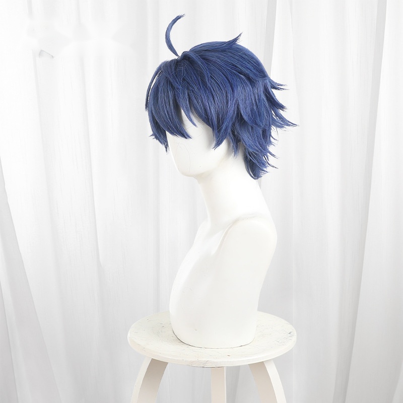 Shiki Ichinose Blue Short Flipped Cosplay Wig for Tougen Anki - 599A
