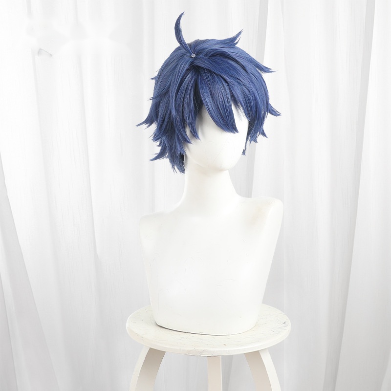 Shiki Ichinose Blue Short Flipped Cosplay Wig for Tougen Anki - 599A - Image 2