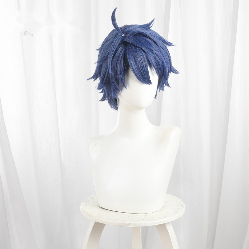 Shiki Ichinose Blue Short Flipped Cosplay Wig for Tougen Anki - 599A - Image 3