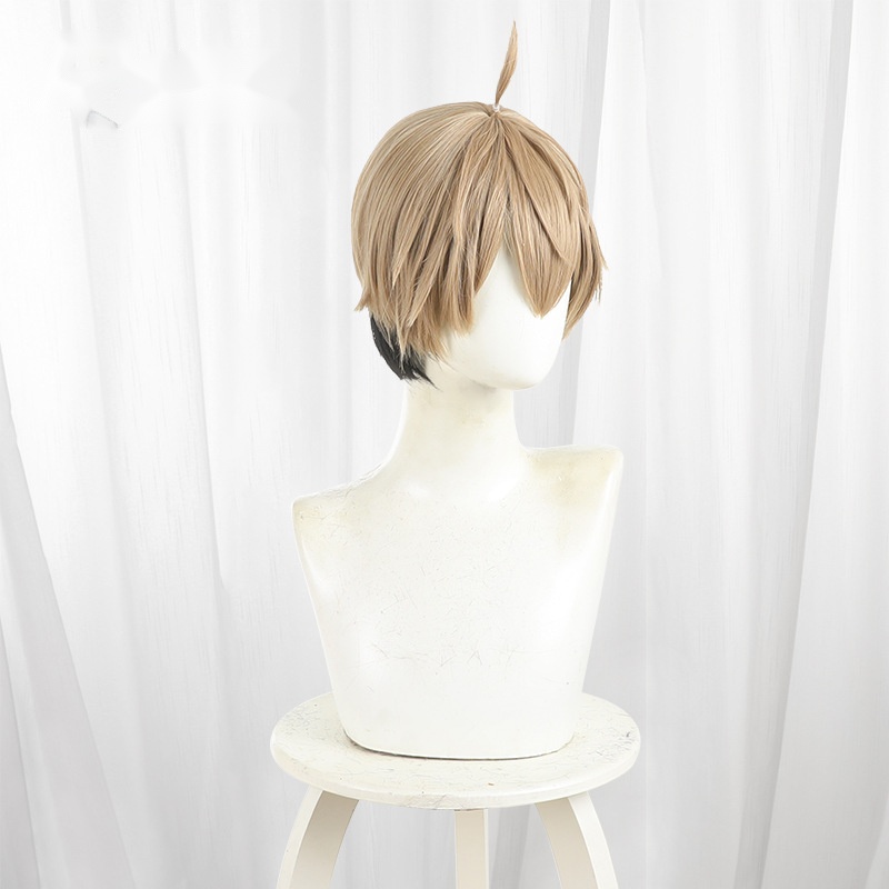 Jin Kougasaki Color-block Scalp-top Short Styled Cosplay Wig for Tougen Anki - 599C - Image 3
