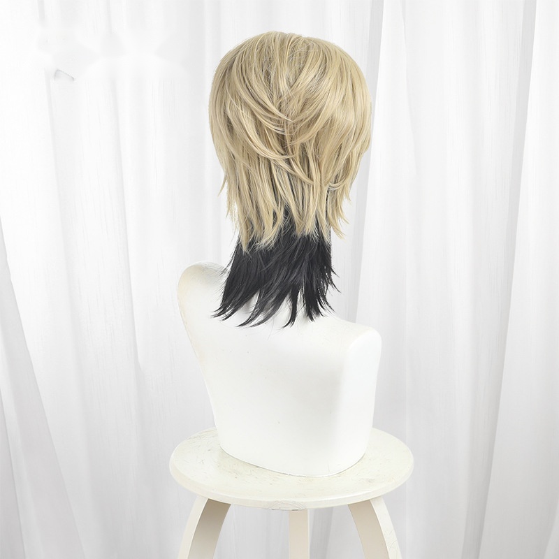 Zanka Color-block Short Wolf Cut Styled Cosplay Wig for Gachiakuta - 597B - Image 4