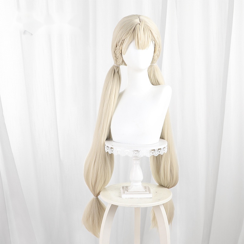 Alice Thymefield Ash Blonde Twin Ponytail Cosplay Wig for Zenless Zone Zero - 551V - Image 2
