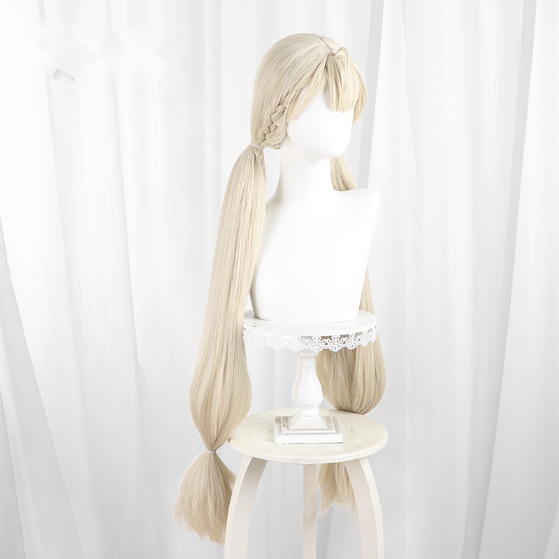 Alice Thymefield Ash Blonde Twin Ponytail Cosplay Wig for Zenless Zone Zero - 551V - Image 3
