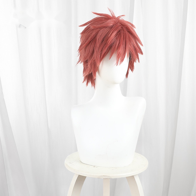 Shohei Usami Red Short Flipped Cosplay Wig for The Fragrant Flower Blooms with Dignity - 600C - Image 2