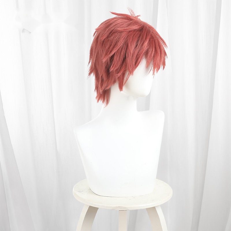 Shohei Usami Red Short Flipped Cosplay Wig for The Fragrant Flower Blooms with Dignity - 600C - Image 3