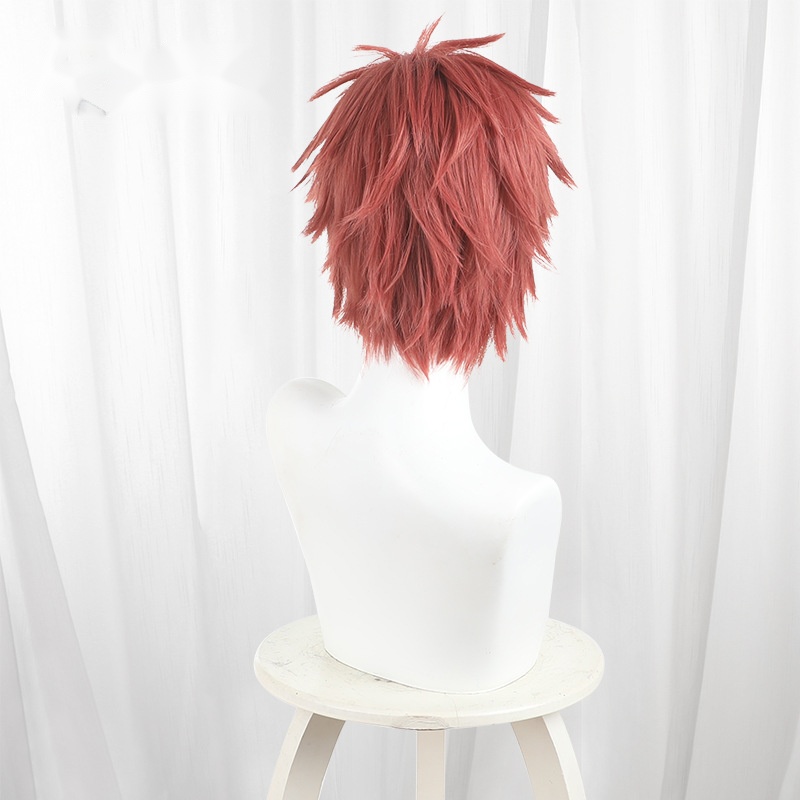 Shohei Usami Red Short Flipped Cosplay Wig for The Fragrant Flower Blooms with Dignity - 600C - Image 4