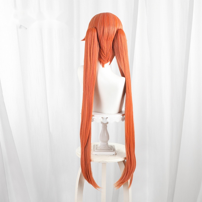 Orphie Gradient Orange Clip-in Twin Ponytail Cosplay Wig for Zenless Zone Zero - 551T - Image 4