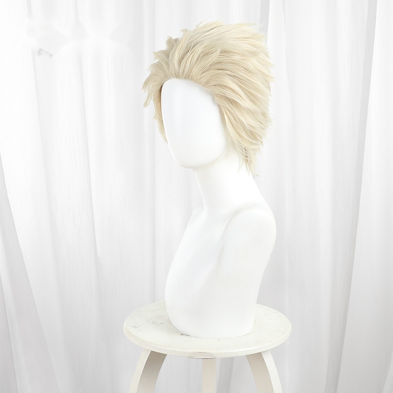 Rintaro Tsumugi Ash Blonde Blonde Short Spiky Cosplay Wig for The Fragrant Flower Blooms with Dignity - 600A