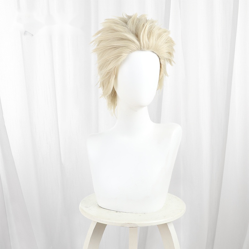 Rintaro Tsumugi Ash Blonde Blonde Short Spiky Cosplay Wig for The Fragrant Flower Blooms with Dignity - 600A - Image 2