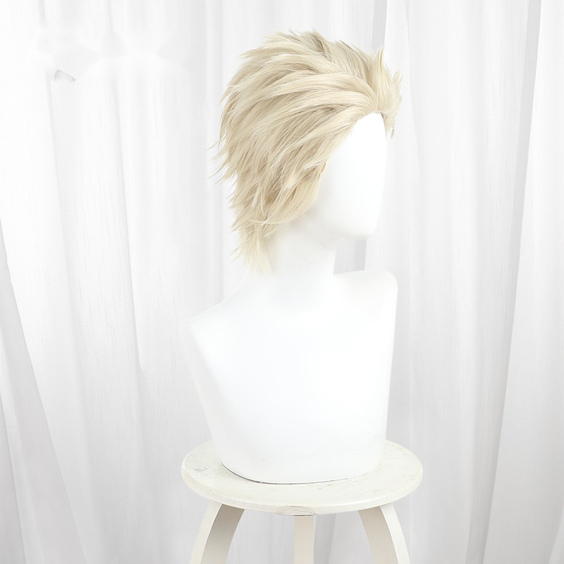 Rintaro Tsumugi Ash Blonde Blonde Short Spiky Cosplay Wig for The Fragrant Flower Blooms with Dignity - 600A - Image 3