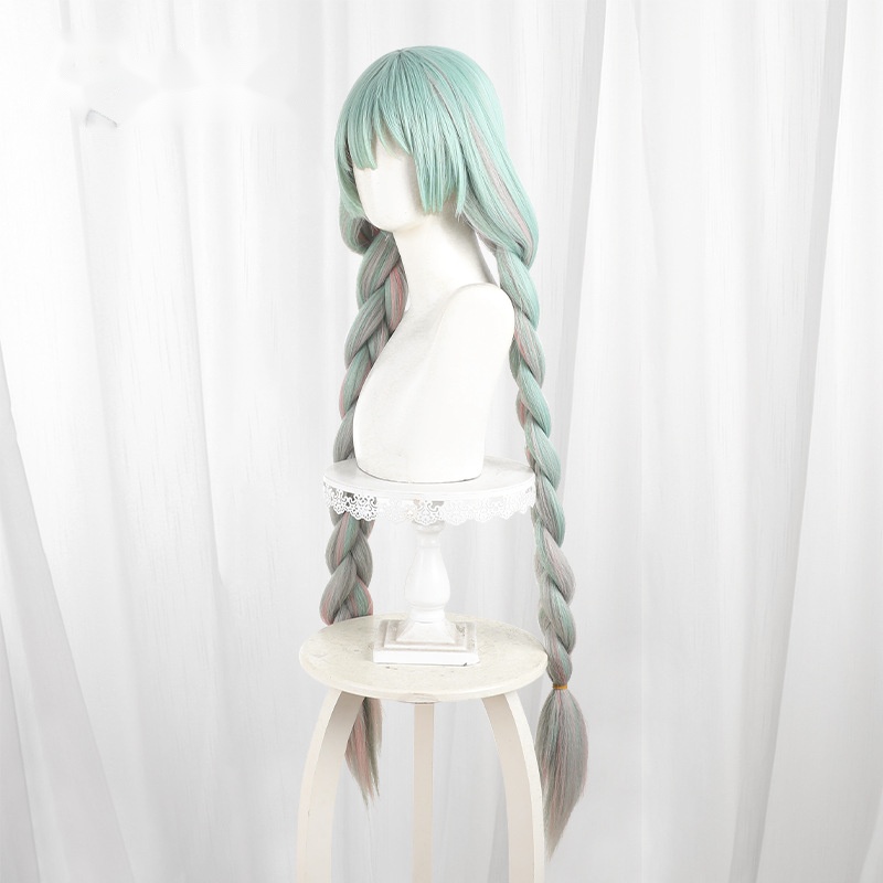 Floro Highlighted Twin Braids Long Cosplay Wig for Wuthering Waves - 572N