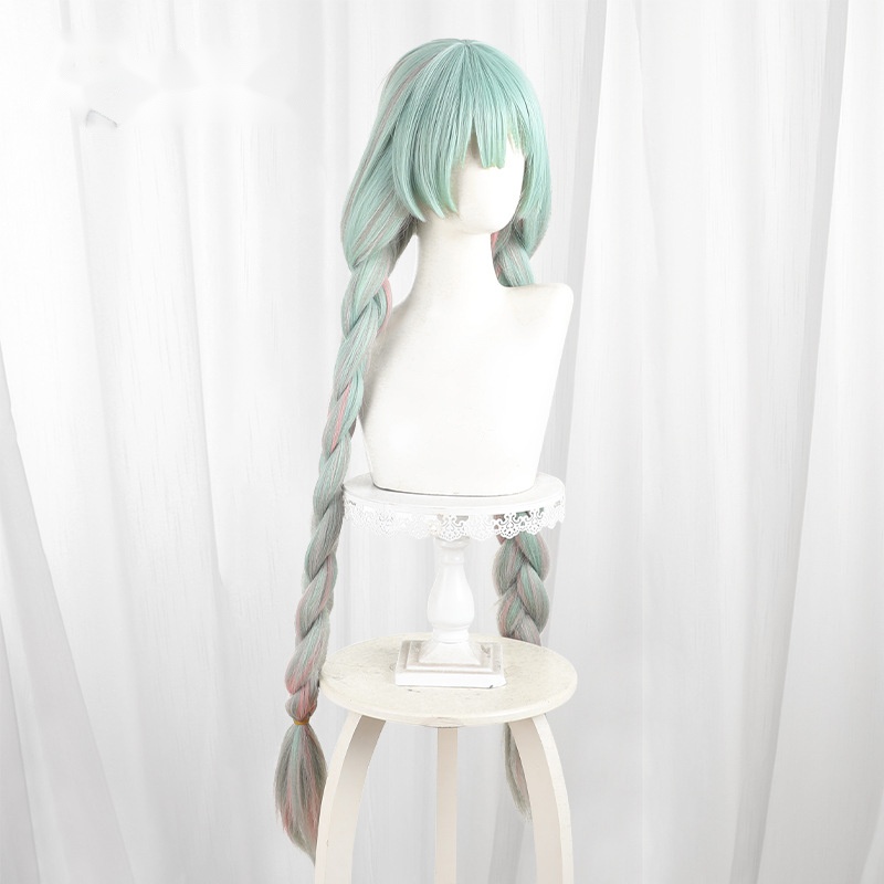 Floro Highlighted Twin Braids Long Cosplay Wig for Wuthering Waves - 572N - Image 2
