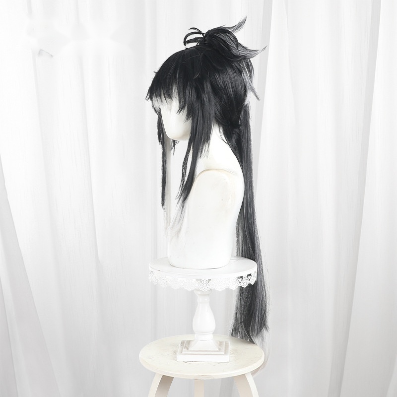 Qiuyuan Gradient Clip-in Ponytail Long Cosplay Wig for Wuthering Waves - 572O