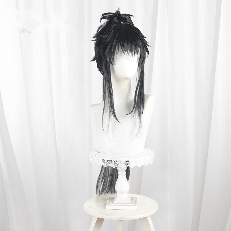 Qiuyuan Gradient Clip-in Ponytail Long Cosplay Wig for Wuthering Waves - 572O - Image 2