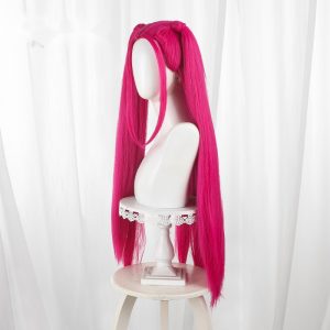 Mira Pink Twin Ponytail Long Cosplay Wig for KPop Demon Hunters - 604B
