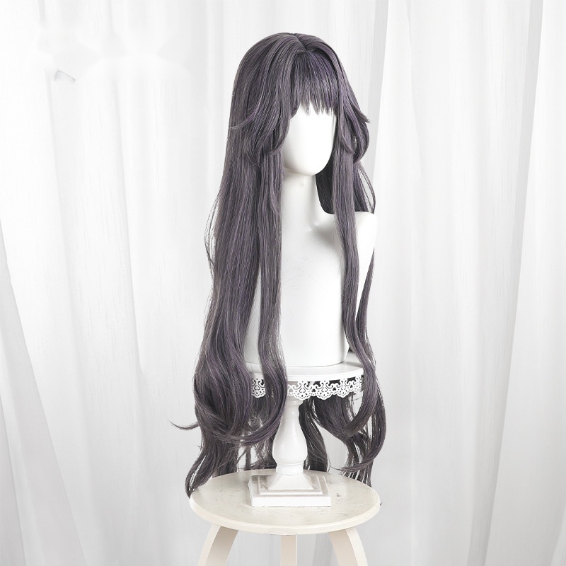 Kaoruko Waguri Dusty Purple Long Wavy Cosplay Wig for The Fragrant Flower Blooms with Dignity - 600B - Image 2