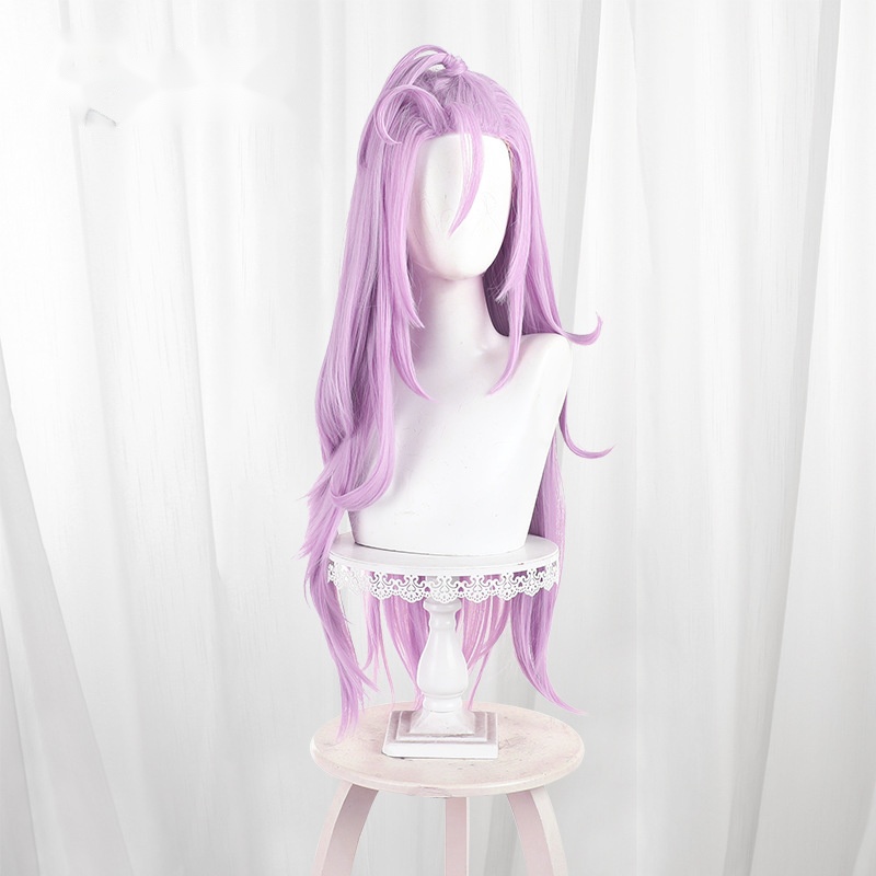 Aino Pink-purple Long Flipped Styled Cosplay Wig for Genshin Impact - 539I - Image 2