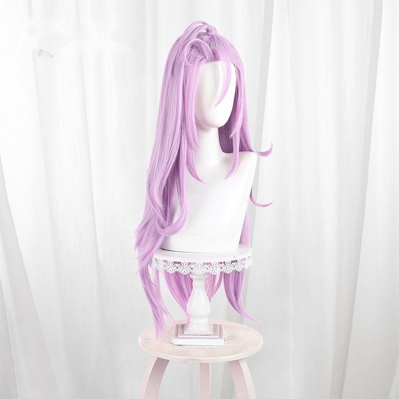 Aino Pink-purple Long Flipped Styled Cosplay Wig for Genshin Impact - 539I - Image 3