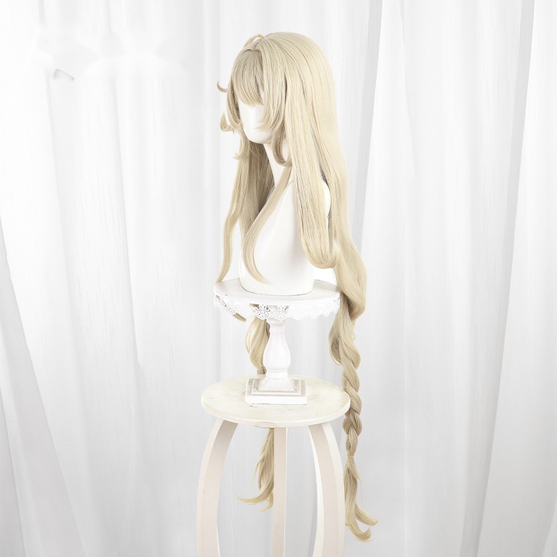 Alice Ash Blonde Blonde Braided Long Wavy Cosplay Wig for Genshin Impact - 605A