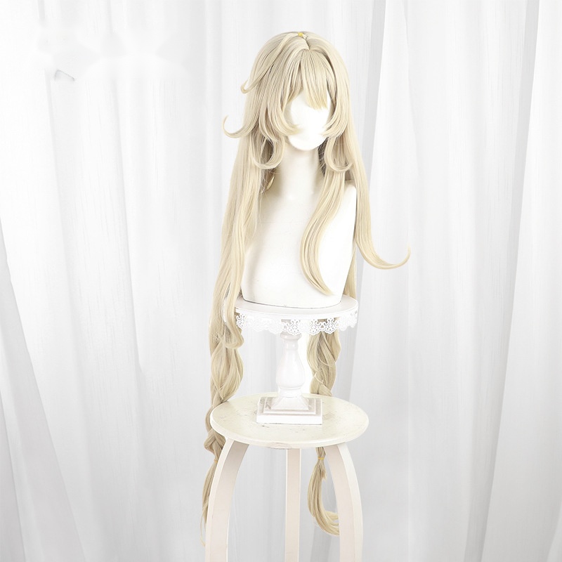 Alice Ash Blonde Blonde Braided Long Wavy Cosplay Wig for Genshin Impact - 605A - Image 2