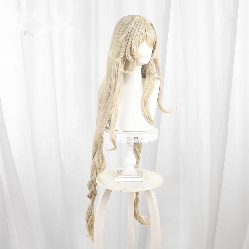 Alice Ash Blonde Blonde Braided Long Wavy Cosplay Wig for Genshin Impact - 605A - Image 3
