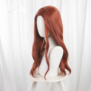Zero Two Brown Long Wavy Cosplay Wig for Delta Force - 602A