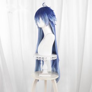 Flins Gradient Blue Scalp-top Long Cosplay Wig for Genshin Impact - 539O