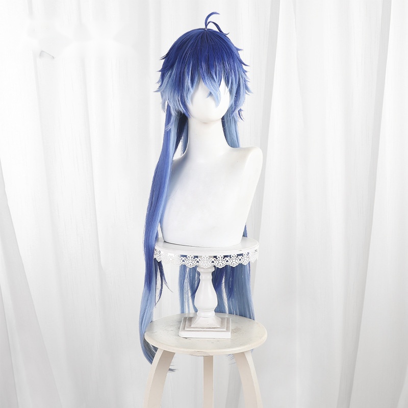 Flins Gradient Blue Scalp-top Long Cosplay Wig for Genshin Impact - 539O - Image 2