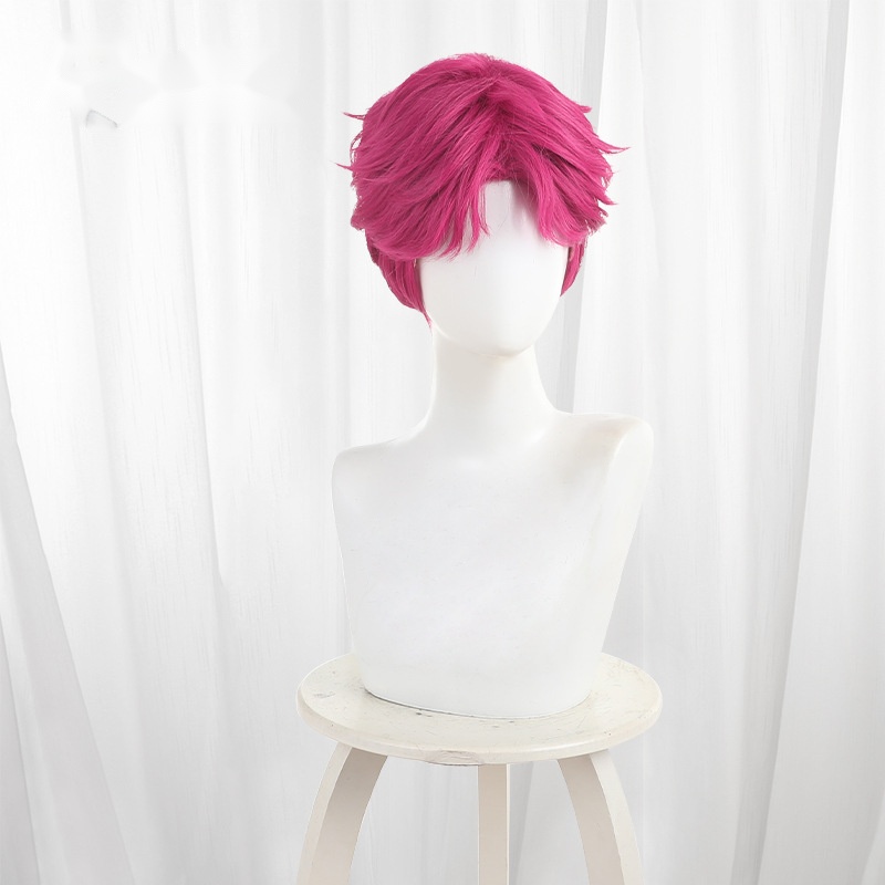 Abby Pink Short Flipped Teased Cosplay Wig for KPop Demon Hunters - 604E - Image 2